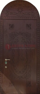Железная арочная дверь с рисунком ДА-1 для аптеки в Казани