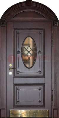 Арочная металлическая дверь с виноритом ДА-38 в Казани