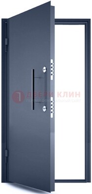 Черная металлическая бронированная дверь ДБ-1 в Чебоксарах