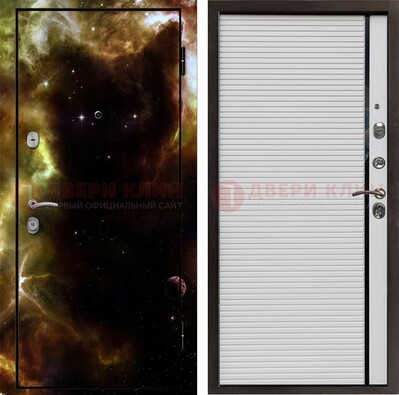 Стальная дверь с фотопечатью космоса ДФ-14 в Казани