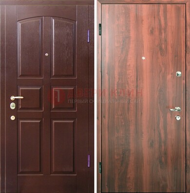 Офисная входная дверь с МДФ ламинат внутри ДМ-101 в Воскресенске