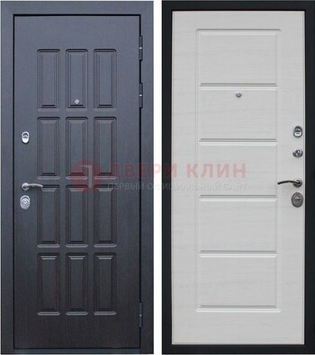 Черная входная дверь с МДФ ДМ-115 в Казани