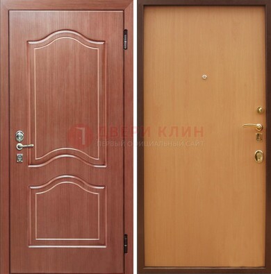 Входная дверь отделанная МДФ и ламинатом внутри ДМ-159 в Казани