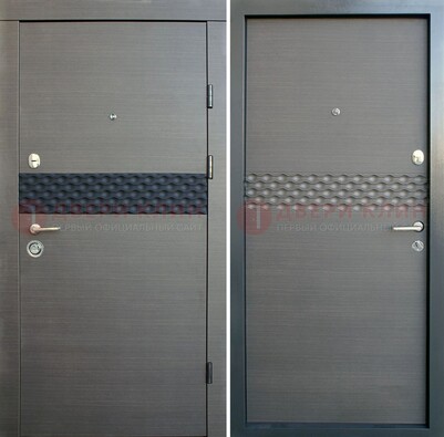 Темно-серая стальная дверь с МДФ ДМ-218 в Казани