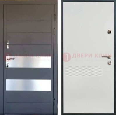 Металлическая дверь МДФ темная и светлая ДМ-420 в Казани