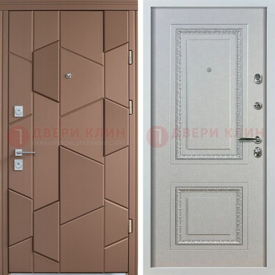 Квартирная стальная дверь с разными панелями МДФ ДМ-496 в Казани