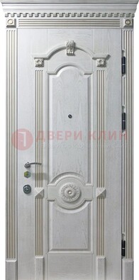 Белая дверь с МДФ ДМ-525 в Казани