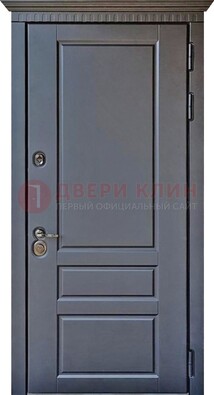 Тёмная входная дверь для коттеджа с МДФ ДМ-528 в Казани