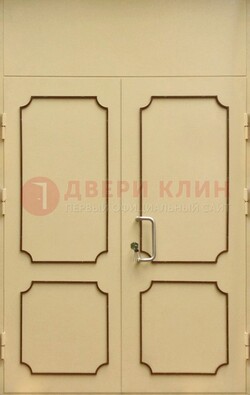 Светлая двухстворчатая дверь для загородного дома с МДФ ДМ-534 в Казани