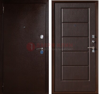 Темная входная дверь с порошковым окрасом ДП-113 в Казани