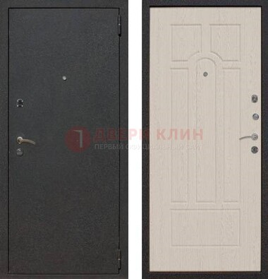 Серая входная дверь с порошковым покрытием МДФ внутри ДП-129 в Сургуте