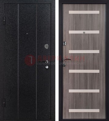 Черная стальная дверь с порошковым окрасом ДП-199 в Казани