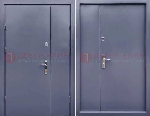 Серая входная дверь с порошковым напылением ДП-213 в Казани