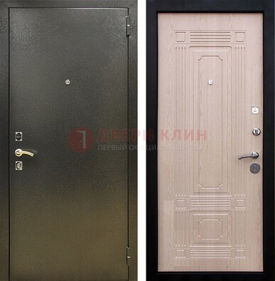 Входная темно-серая дверь с порошковым напылением и МДФ ДП-273 в Казани