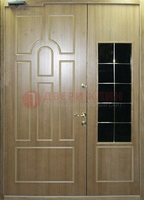 Входная дверь Дверь со вставками из черного стекла ДПР-42 в Казани