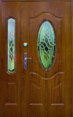 Парадная дверь со стеклянными вставками ДПР-73 для дома в Казани