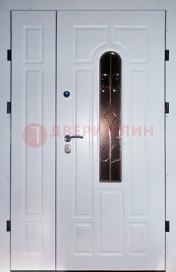 Входная дверь Винорит со стеклом в белом цвете ДСК-277 в Казани