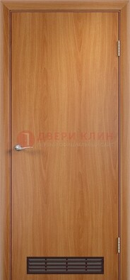 Светлая техническая дверь с вентиляционной решеткой ДТ-1 в Казани