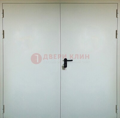 Белая металлическая противопожарная дверь ДТ-8 в Ликино-Дулево
