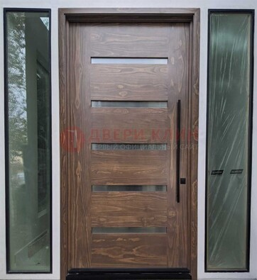 Железная дверь с виноритом и фрамугами ДВТ-189 в Казани