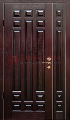 Коричневая металлическая дверь с виноритом ДВТ-20 в Казани