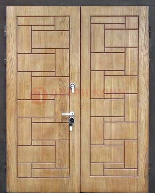 Светло-коричневая стальная дверь с виноритом ДВТ-245 в Казани