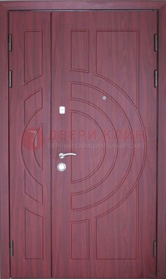 Тамбурная красная железная дверь с виноритом ДВТ-3 в Казани