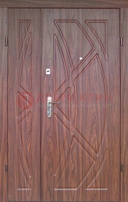 Железная тамбурная полуторная дверь с МДФ ПЛ-7 в Казани
